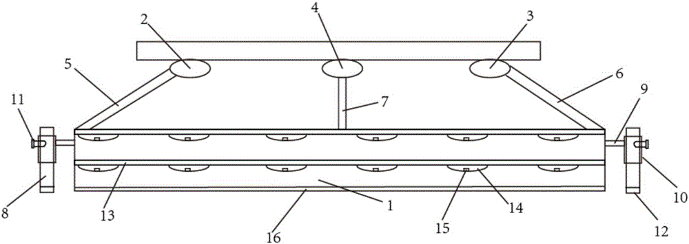 Automatic leveling paver ironing structure with heating function