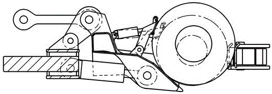 A clamping device for an aircraft nose wheel