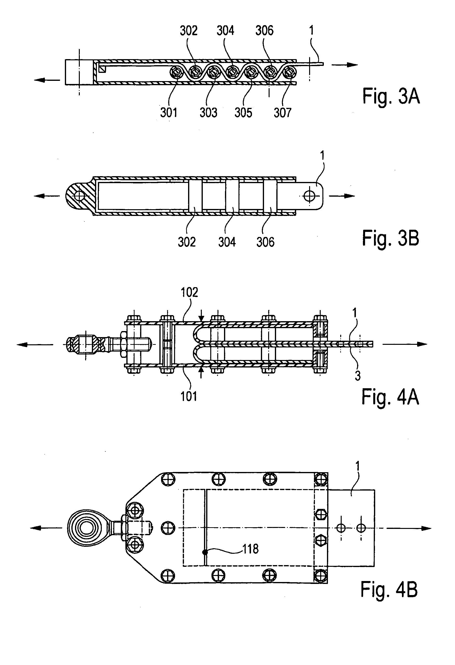 Force level control for an energy absorber for aircraft