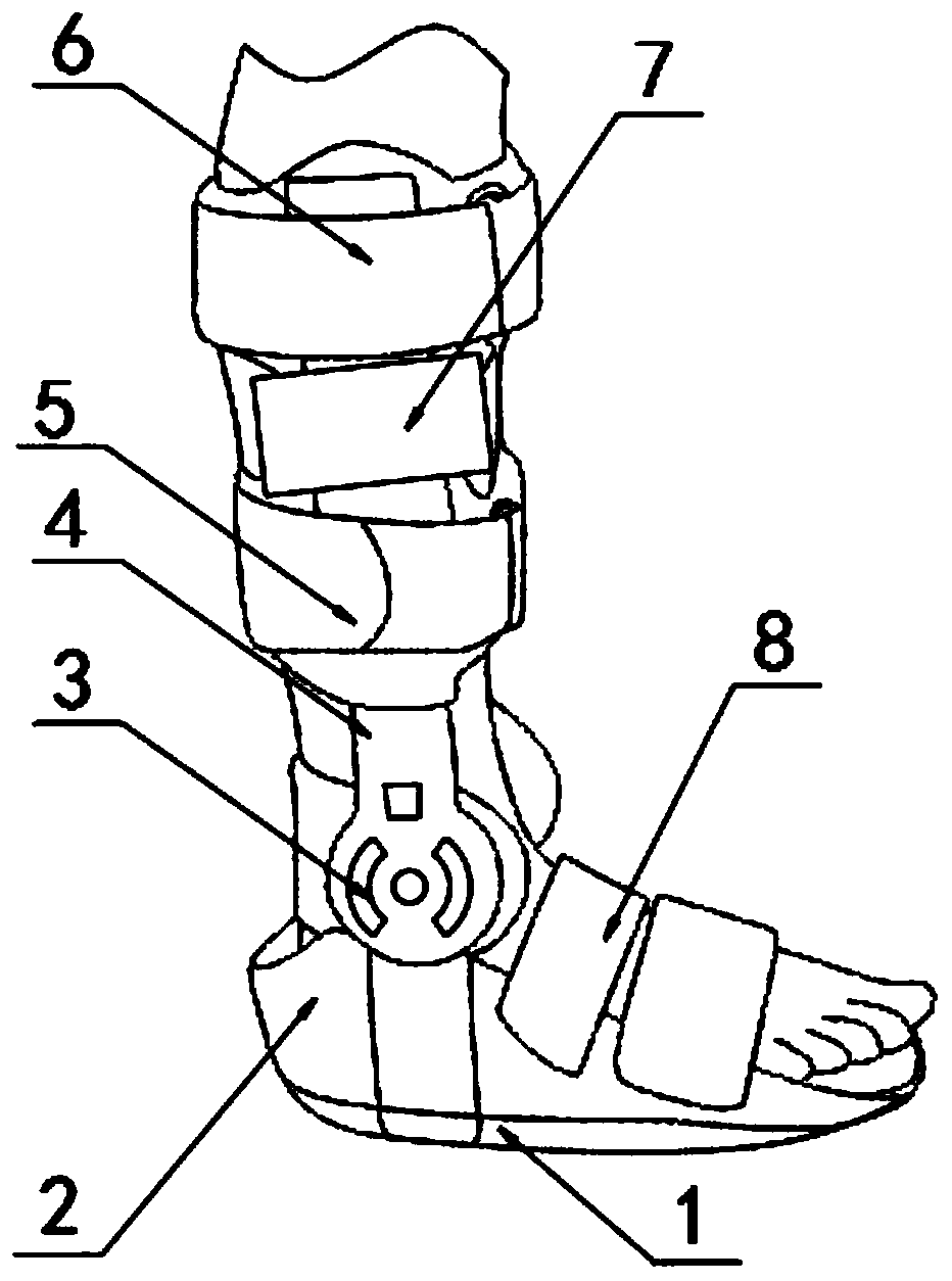 Hand and foot surgery nursing foot fixing device