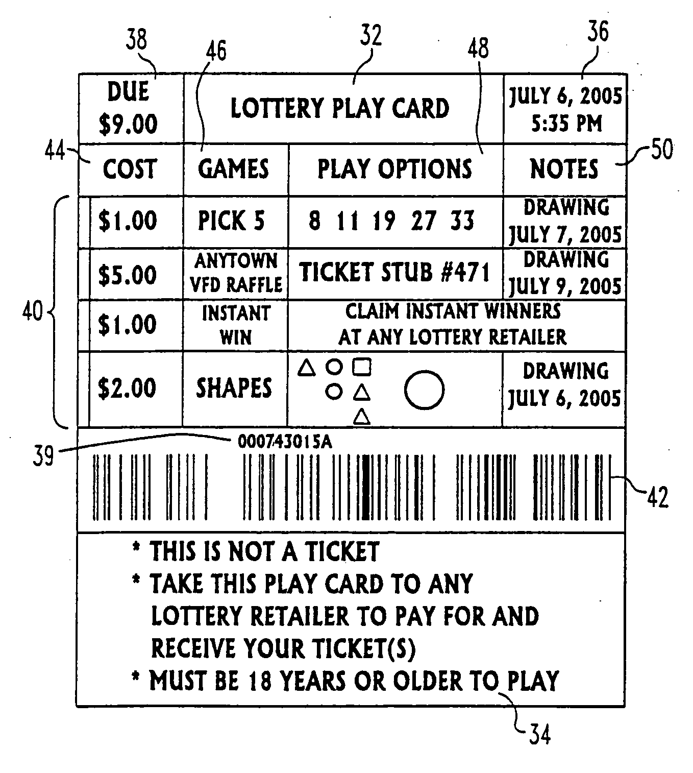 Method and system for marketing and game selection for lottery products