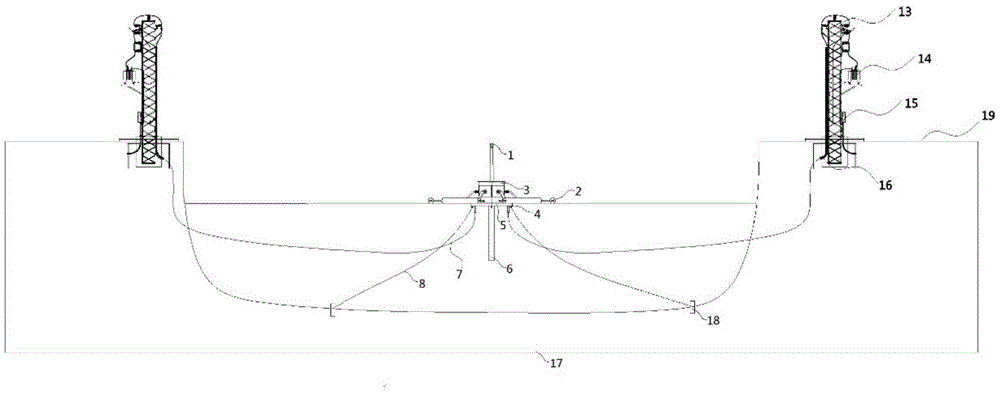 Offshore power transmission device and implementation method thereof