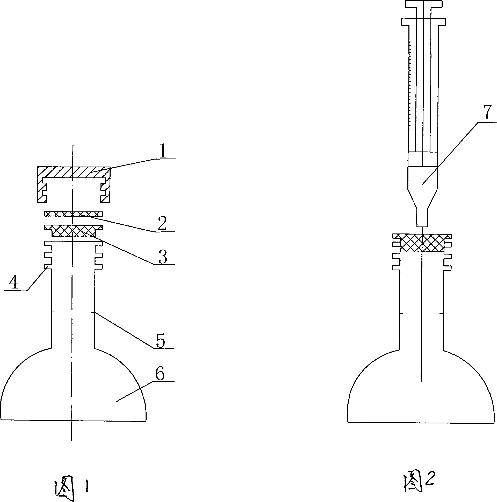 Dedicated measuring flask in use for preparing and storing volatile titer, and method of use