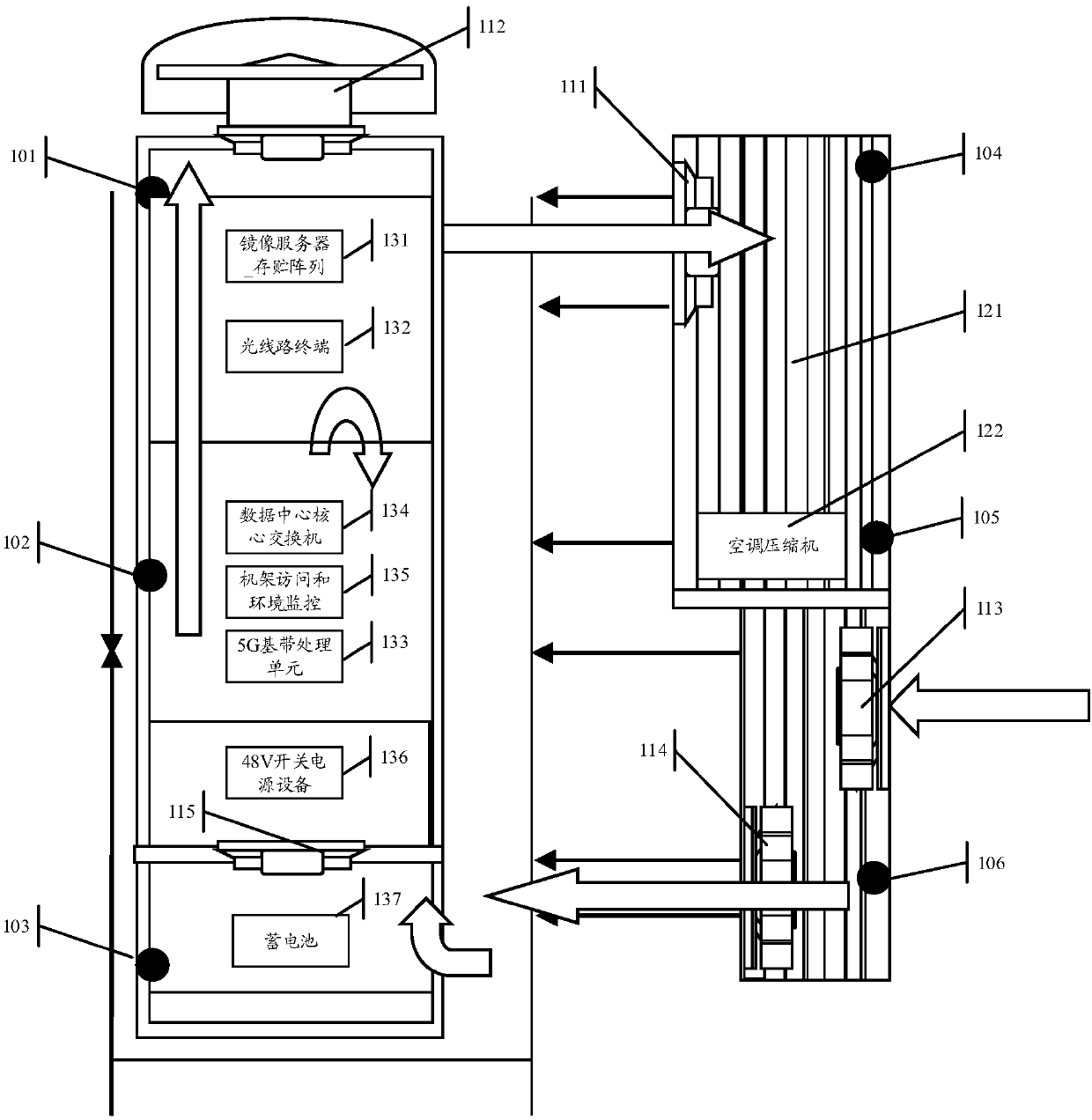 Temperature control method for data center cabinet and corresponding device