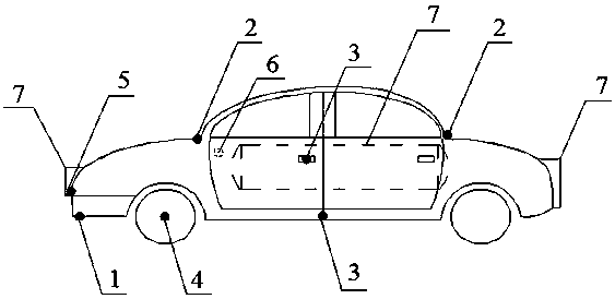 Vehicle water-falling detection system and detection method based on multi-source information