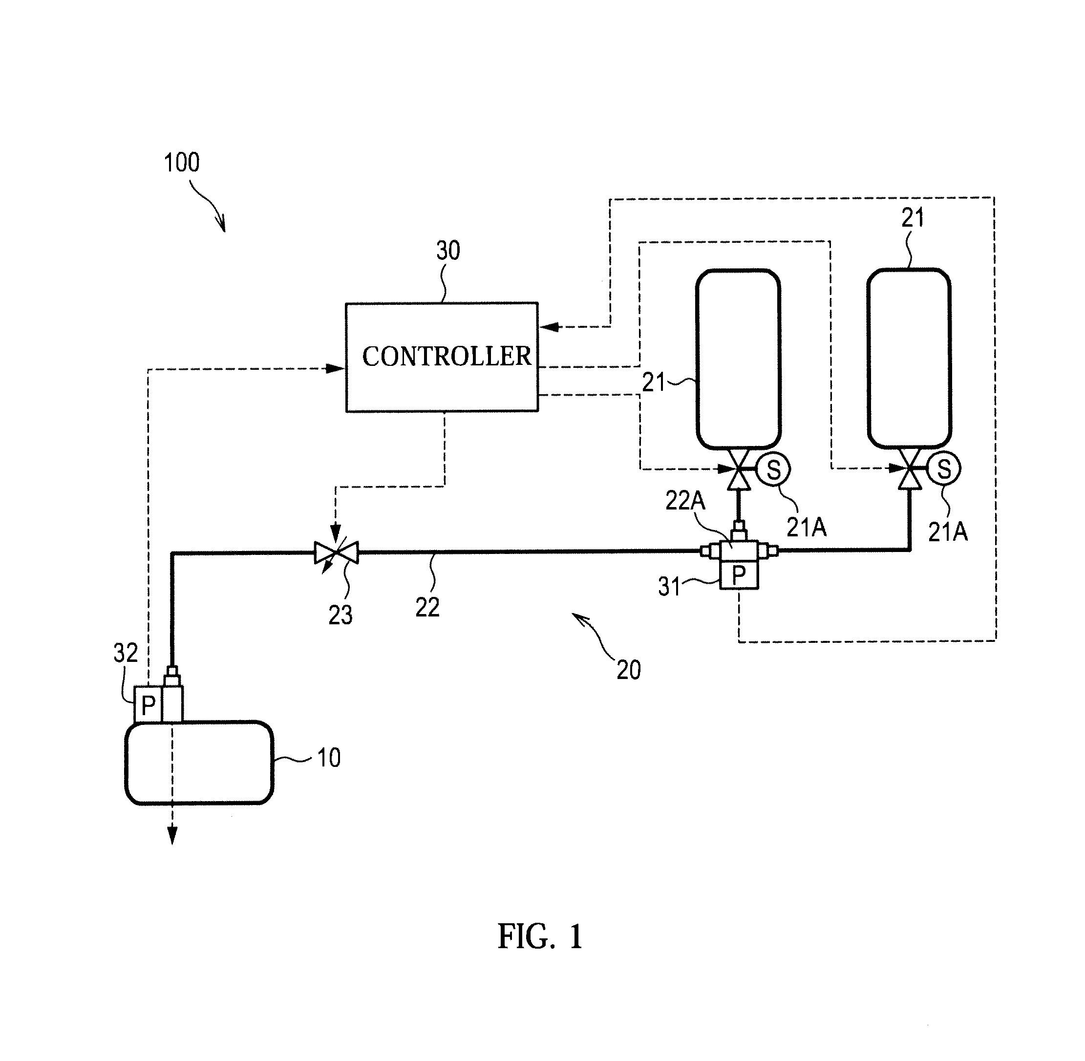 Fuel gas supply device of fuel cell system