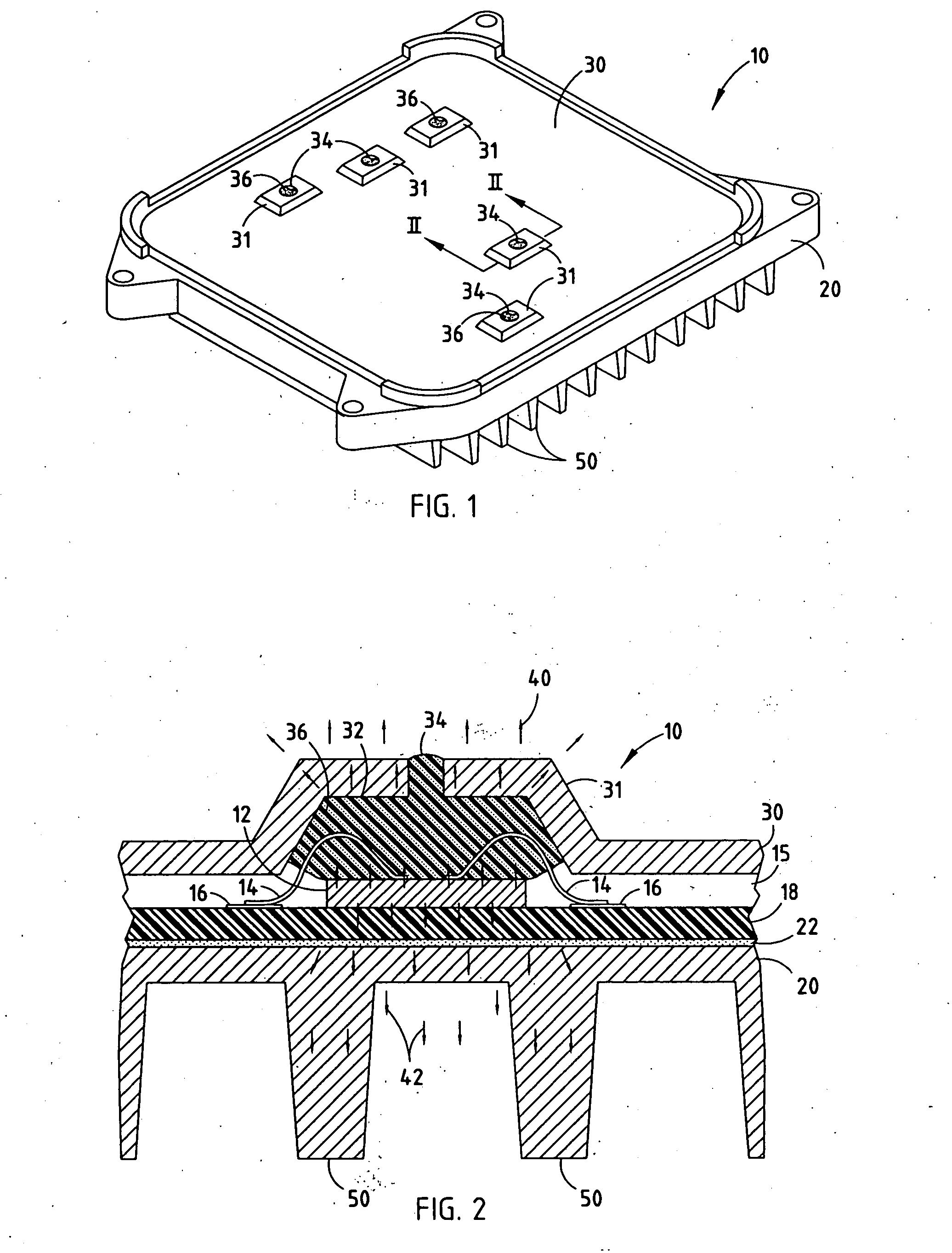Semiconductor device heat sink package and method
