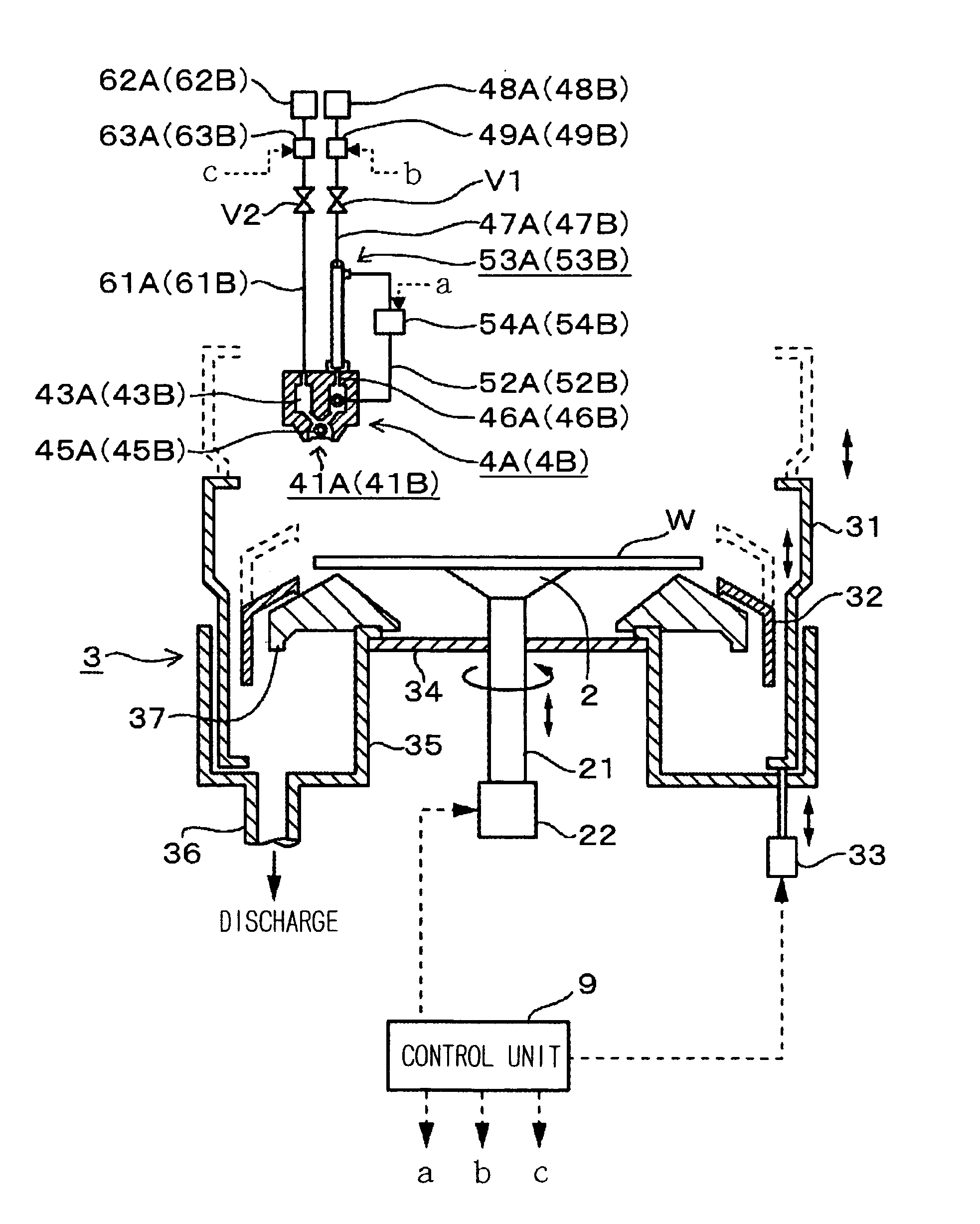 Developing device and developing method