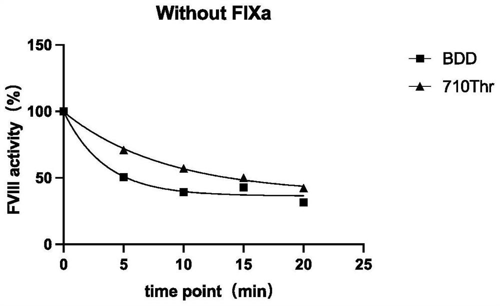 High-activity blood coagulation factor VIII or VIII polypeptide variant Gly710Thr