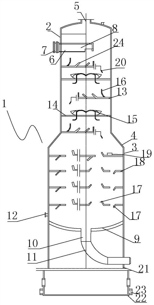 A reinforced tray type plate tower