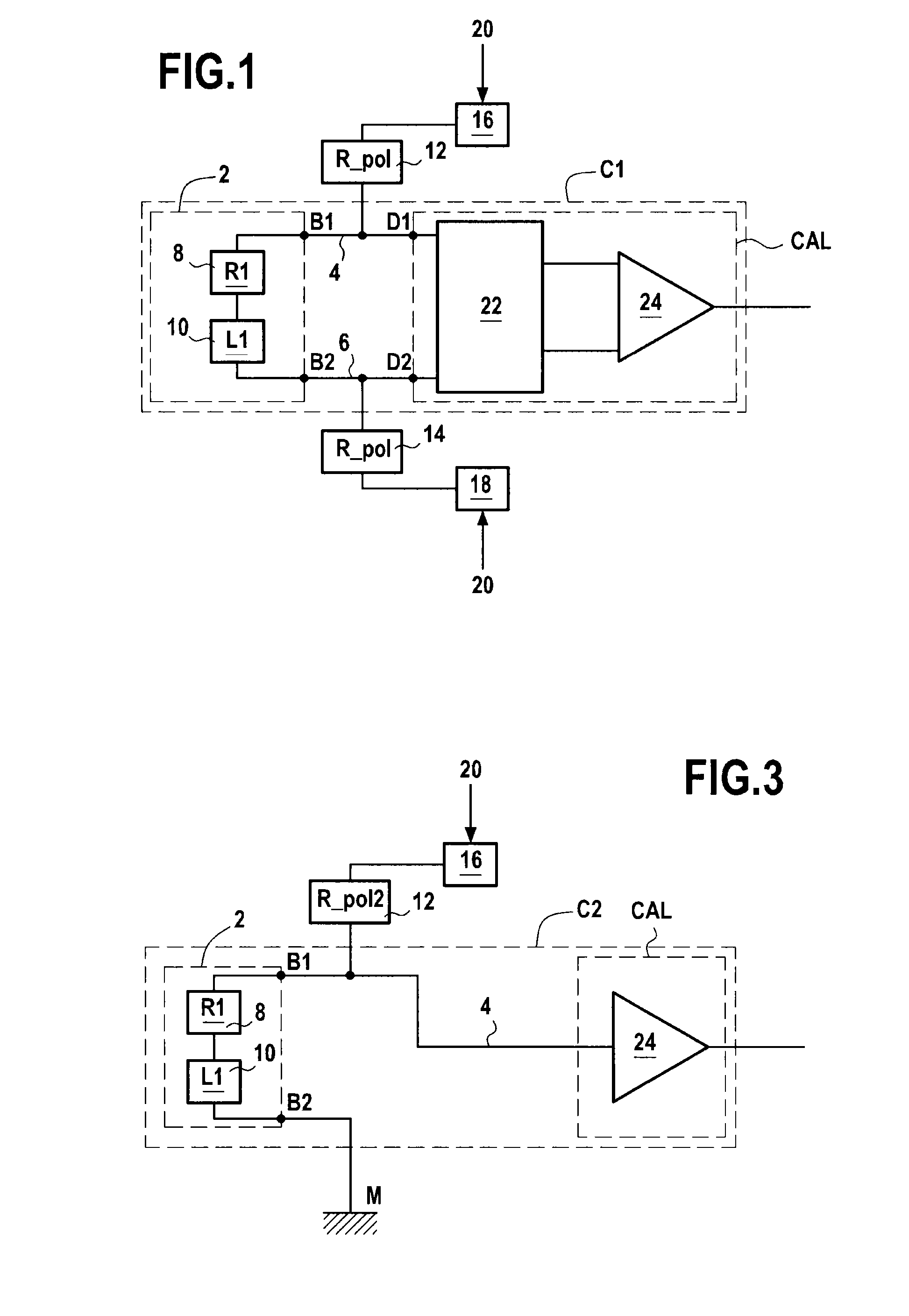 Method for correcting the voltage measured across the terminals of a sensor