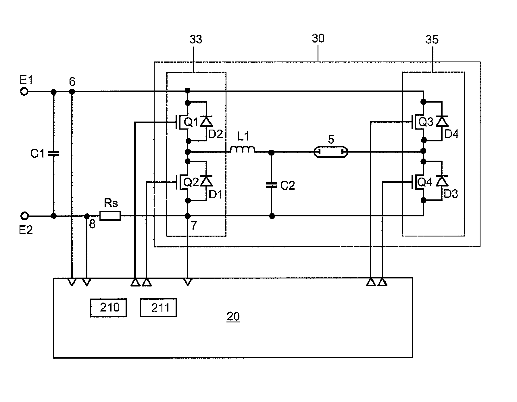 Circuit arrangement and method for operating a high pressure discharge lamp