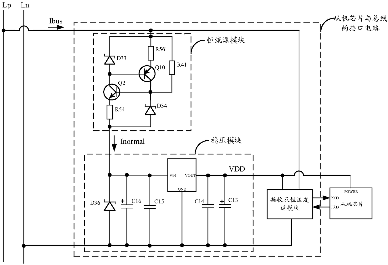 The integrated bus supply circuit