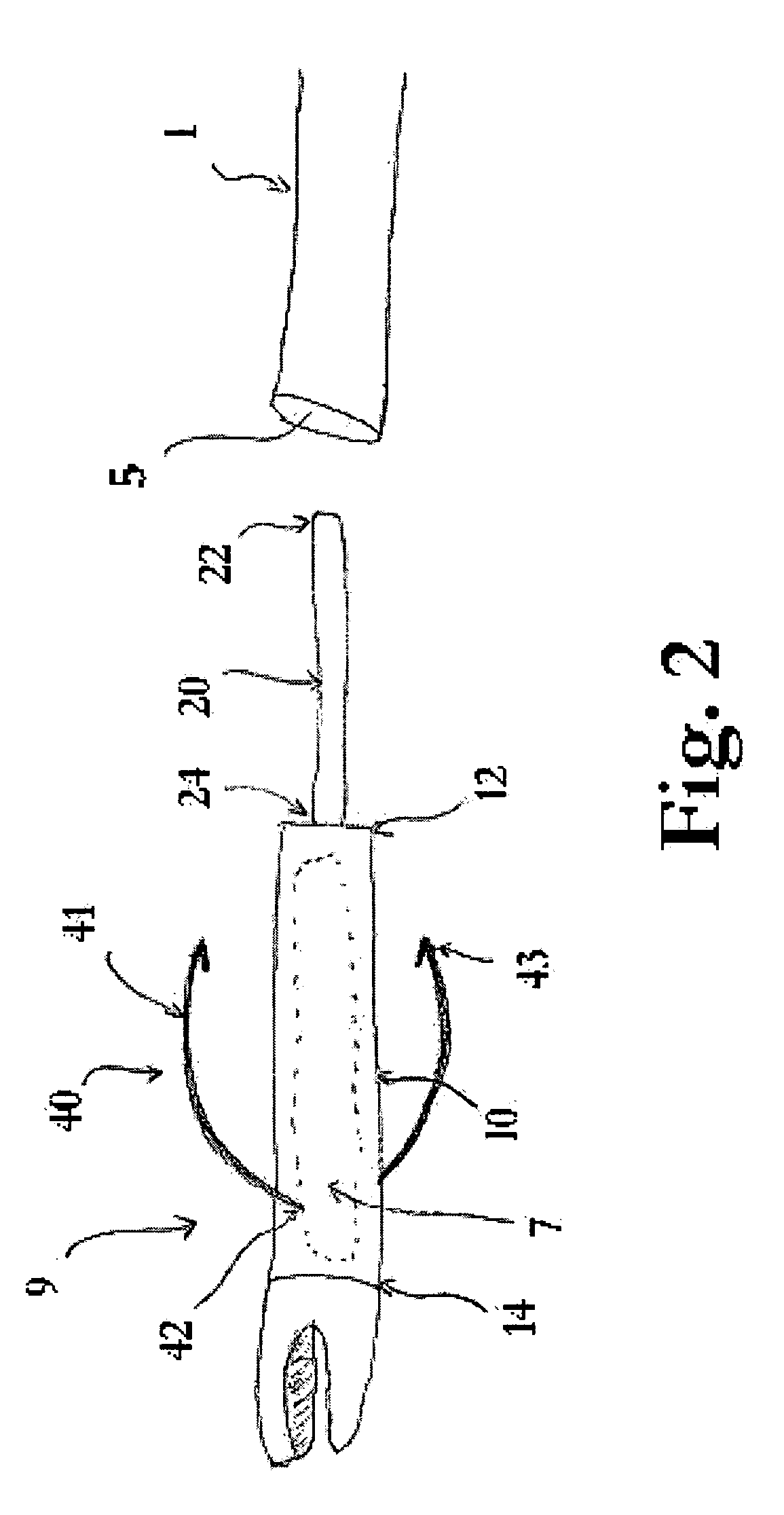 Device for detaching locator from arrow for tracking game