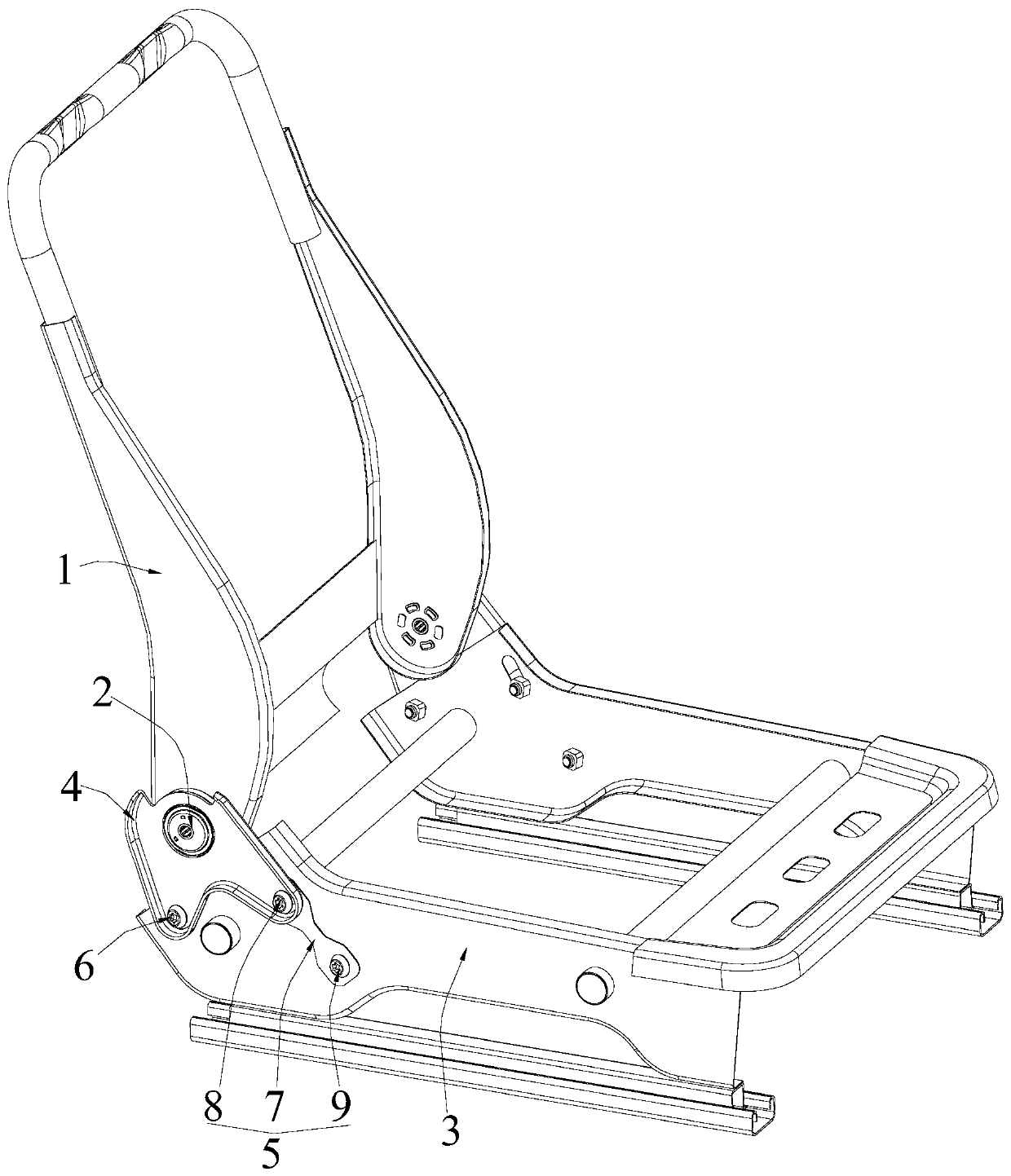 Stretching type rear-end collision seat energy absorption structure