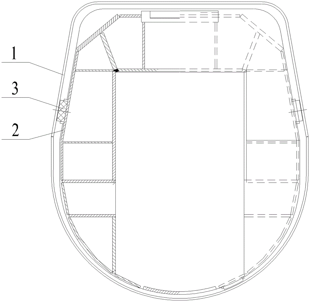 Method and structure for inter-arm positioning of crane jib, crane jib and crane