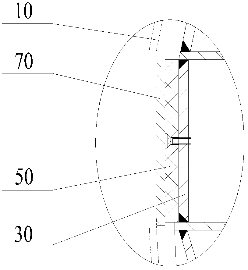 Method and structure for inter-arm positioning of crane jib, crane jib and crane