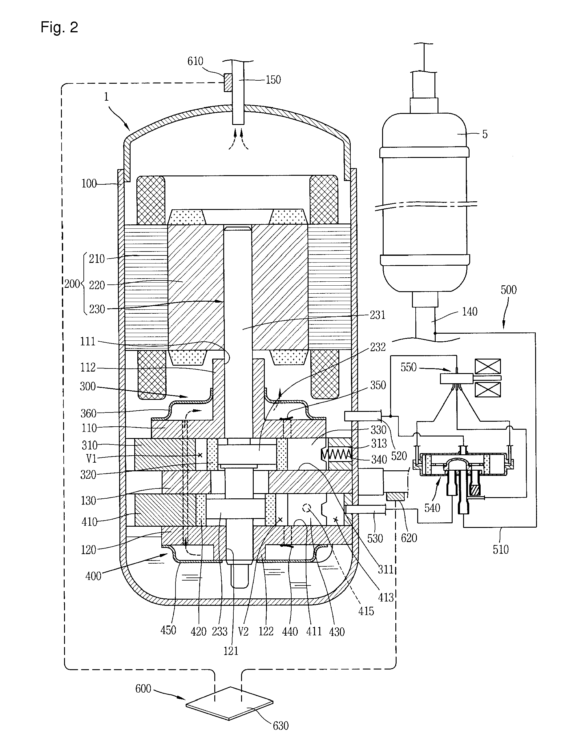 Variable capacity type rotary compressor, cooling apparatus having the same, and method for driving the same