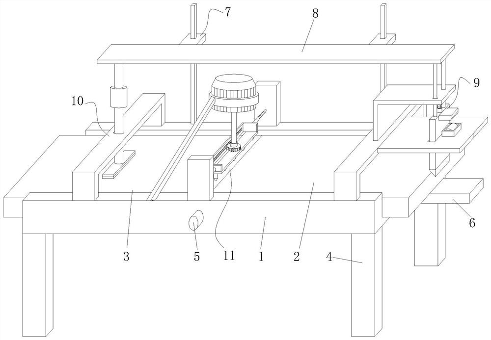 A flat-bed welding device for galvanized sheet