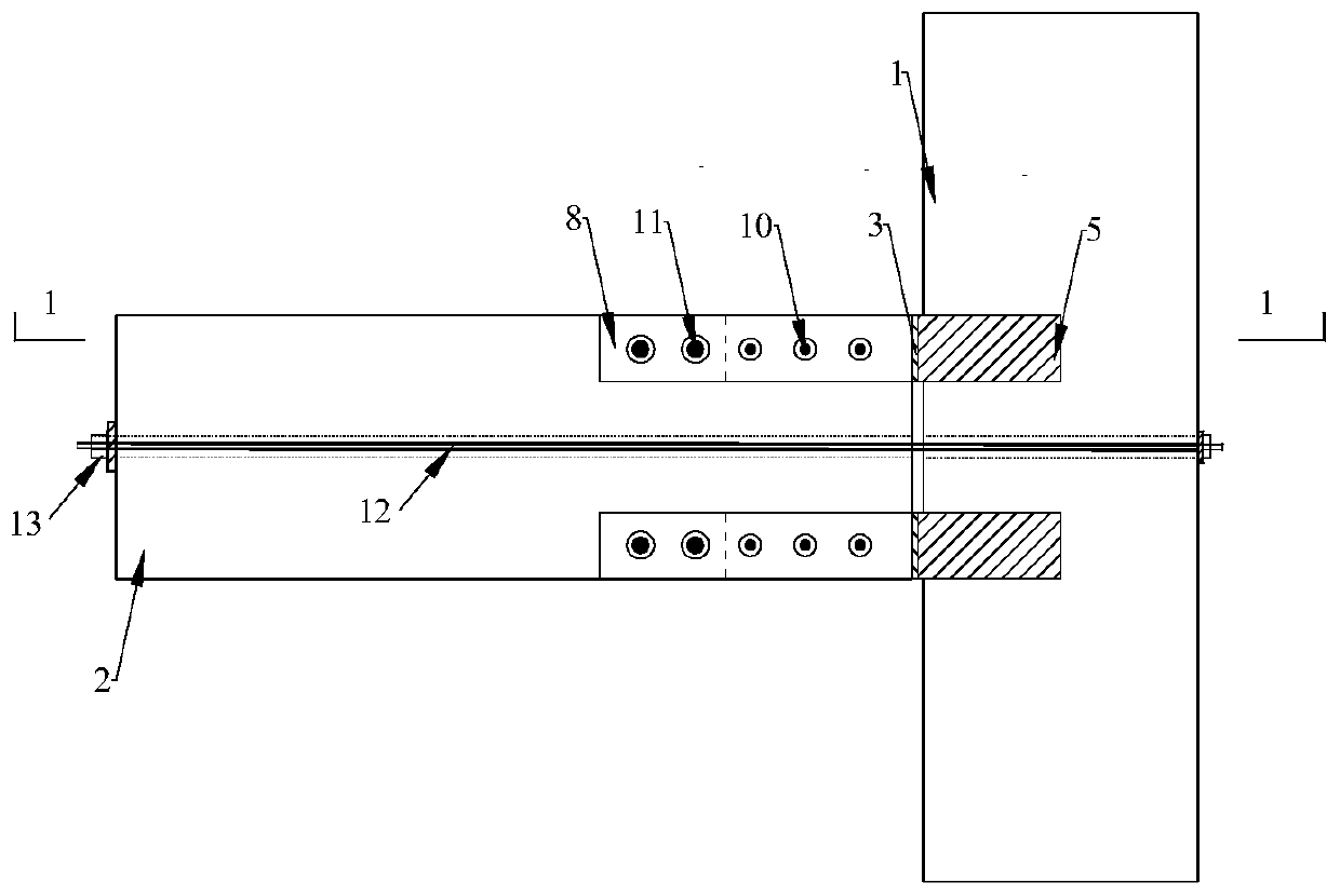 Top-bottom variable friction energy dissipation self-resetting prestressed concrete beam-column joint device