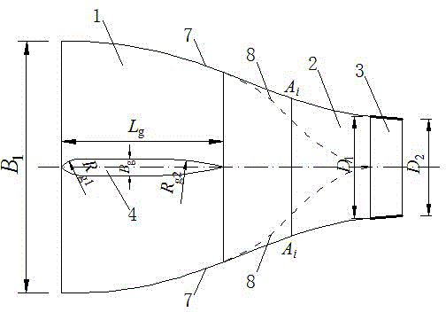 Series of inclined water inlet flow passages with excellent hydraulic performance and application method thereof