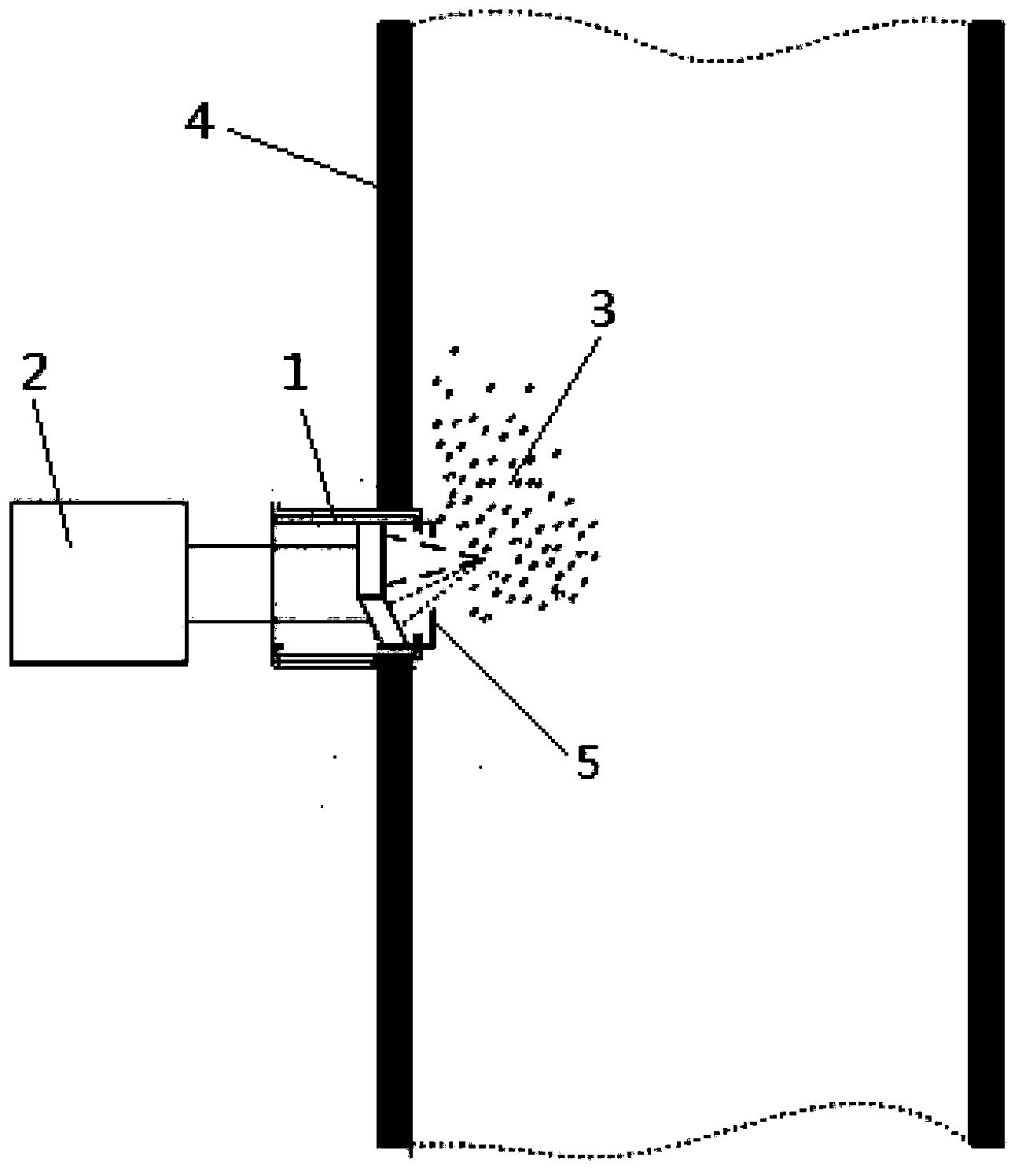 On-line measuring device for fly ash carbon content of flue