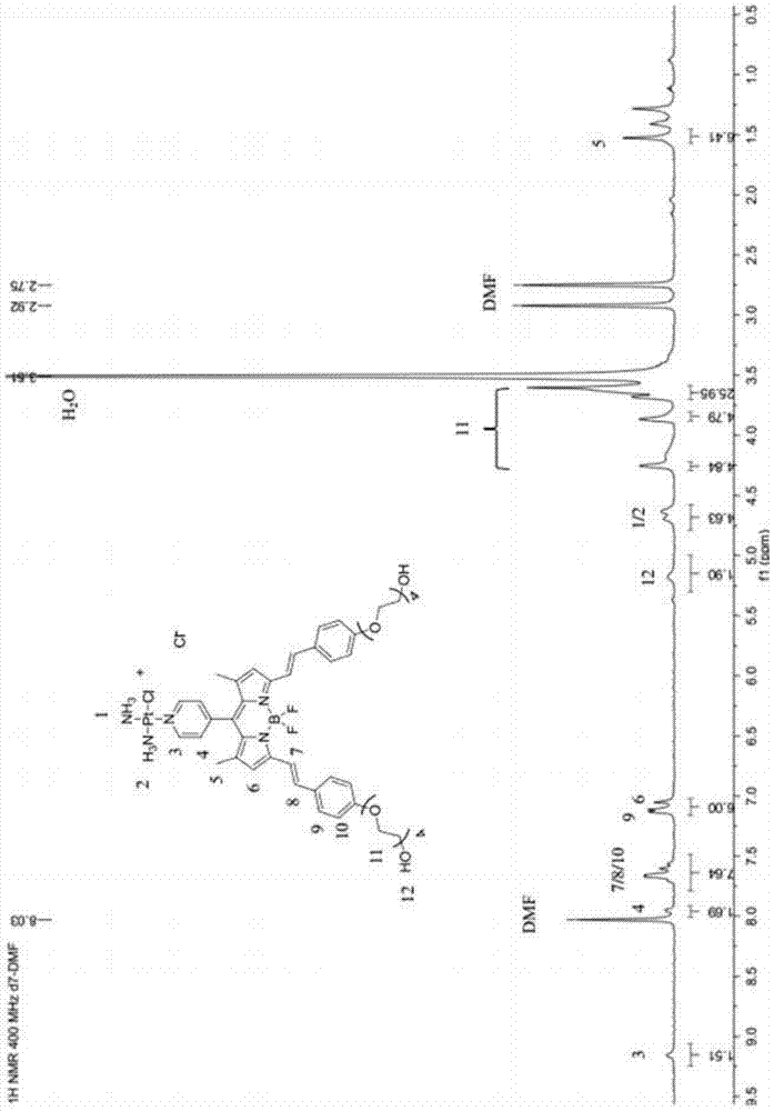 Photodynamically active platinum compound with near-infrared absorption, preparation method and application thereof