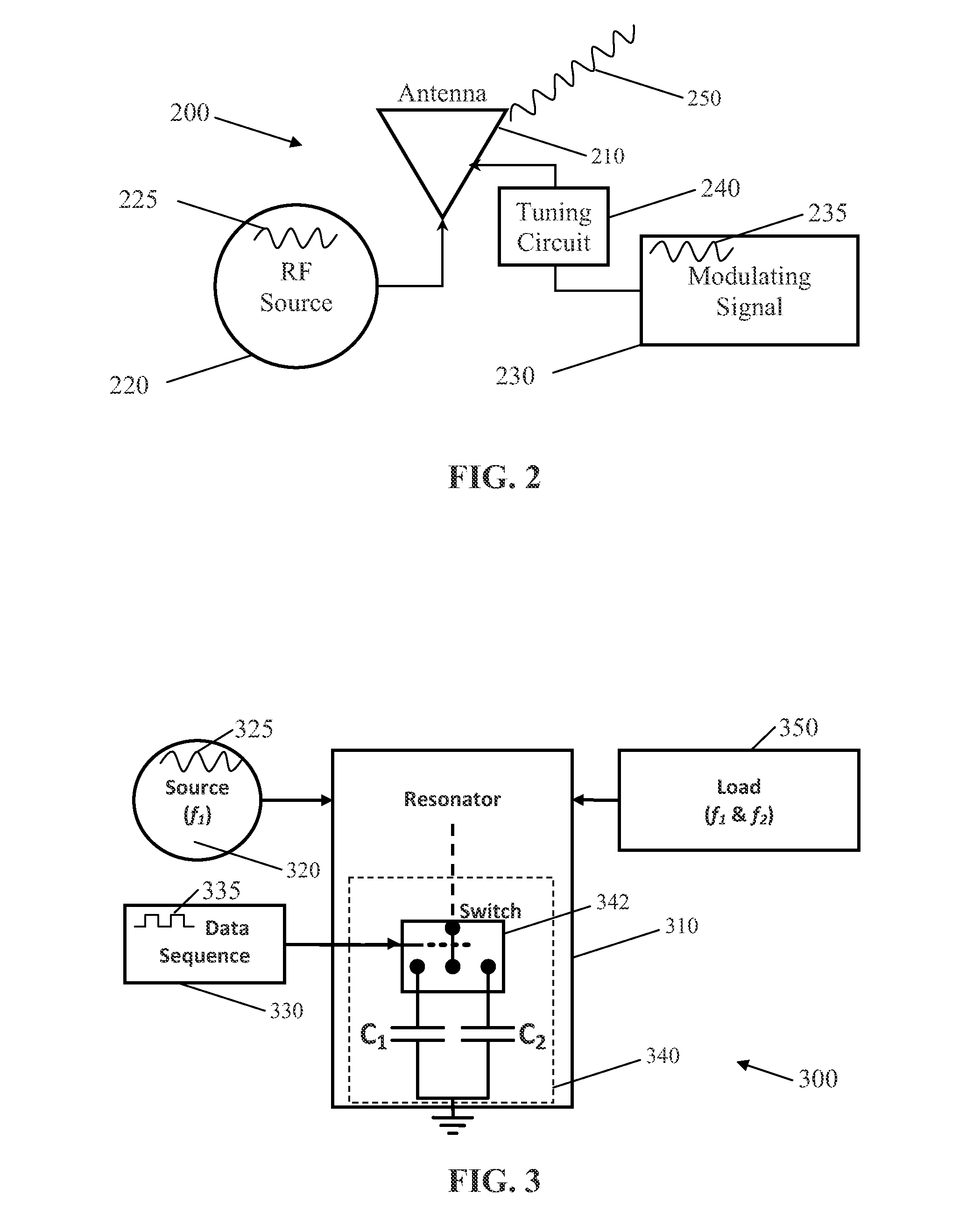 A time variant antenna for transmitting wideband signals