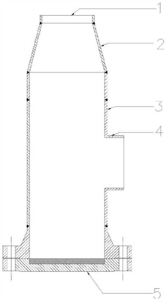 A new type of multi-phase flow buffer equipment used after the heat exchanger of the black water system in the coal chemical industry