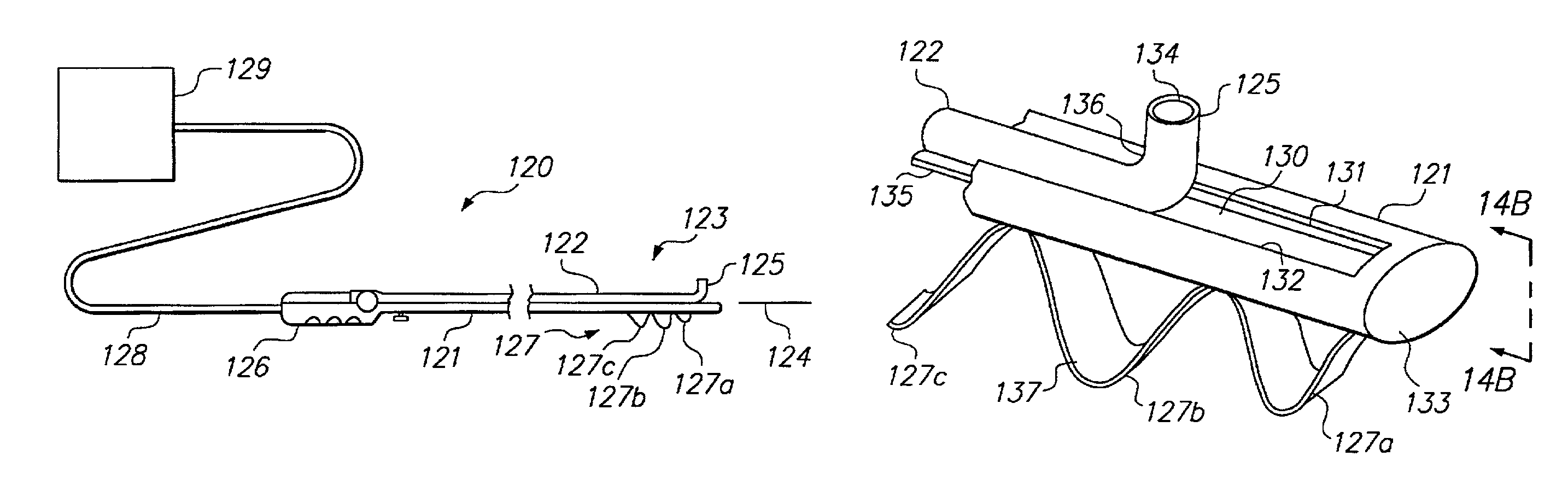 Apparatus having stabilization members for percutaneously performing surgery and methods of use
