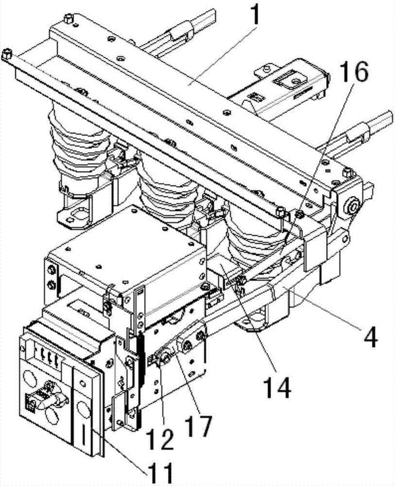 Interlocking mechanism used for high-voltage switch cabinet