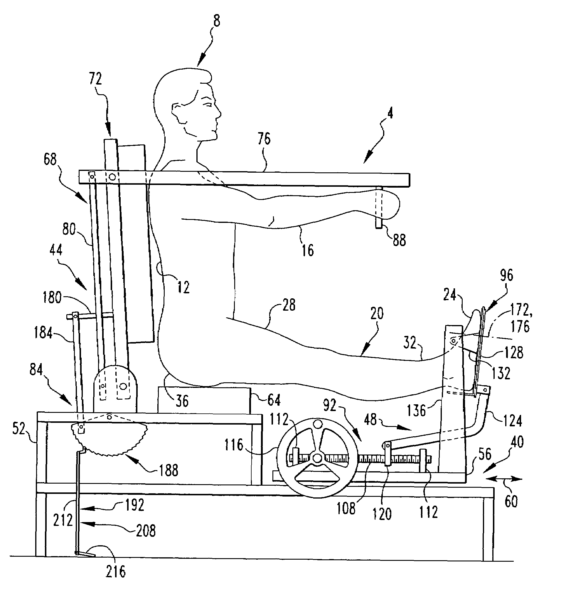 Stretching apparatus and associated method