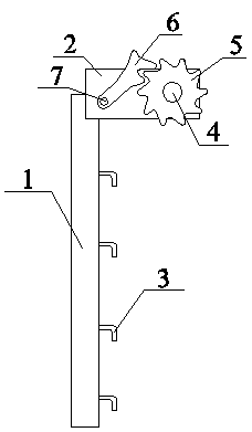 Supporting structure for crop lodging prevention and lodging prevention device