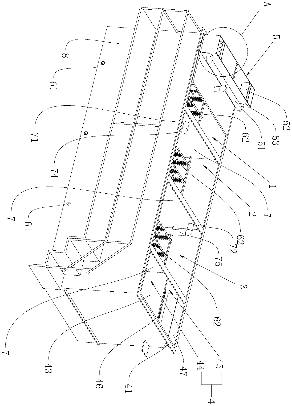 Integrated treatment device for high-concentration sewage