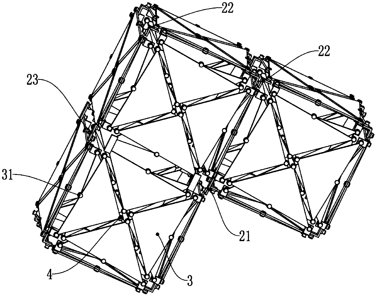 A composite structure of deployable multi-cubes