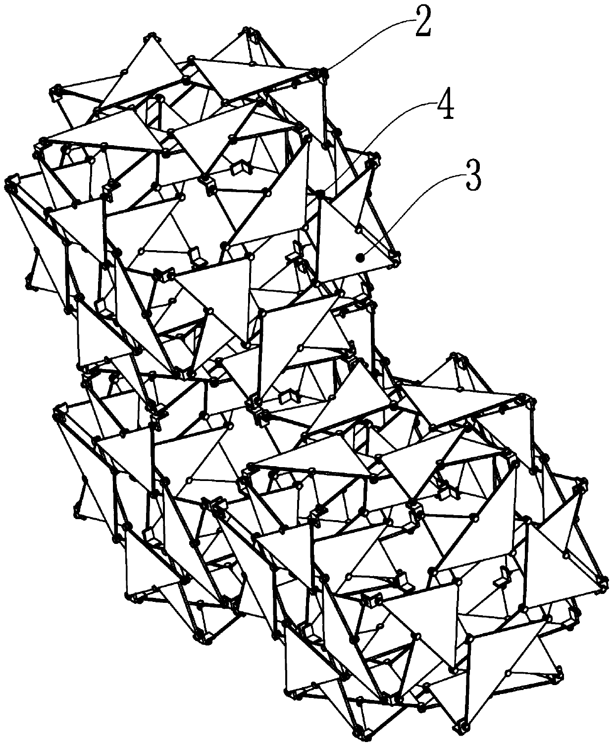 A composite structure of deployable multi-cubes