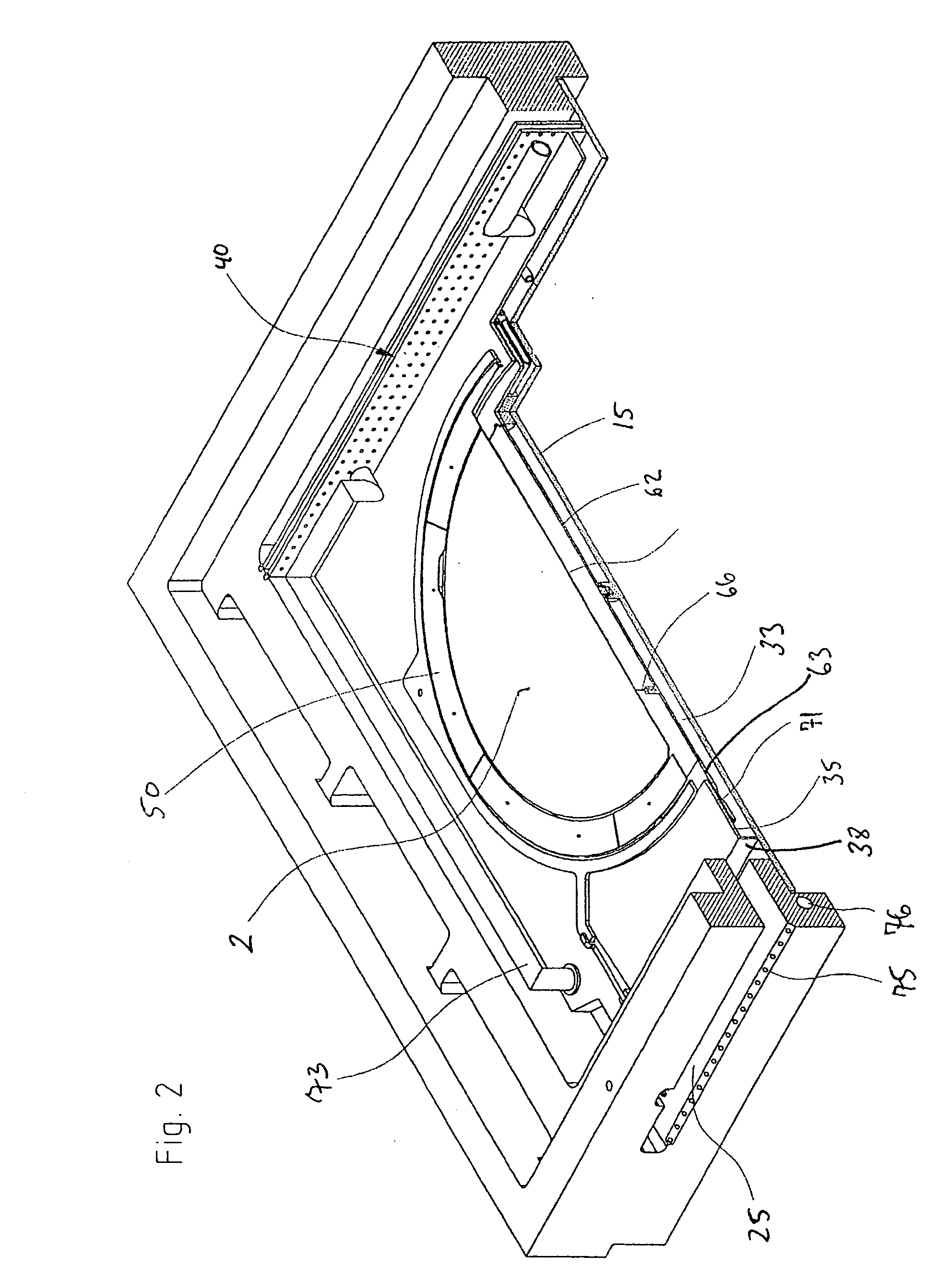 Device and method for the reduction of particles in the thermal treatment of rotating substrates