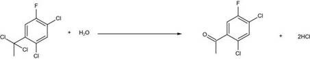 Preparation method of 2, 4-dichloro-5-fluoroacetophenone