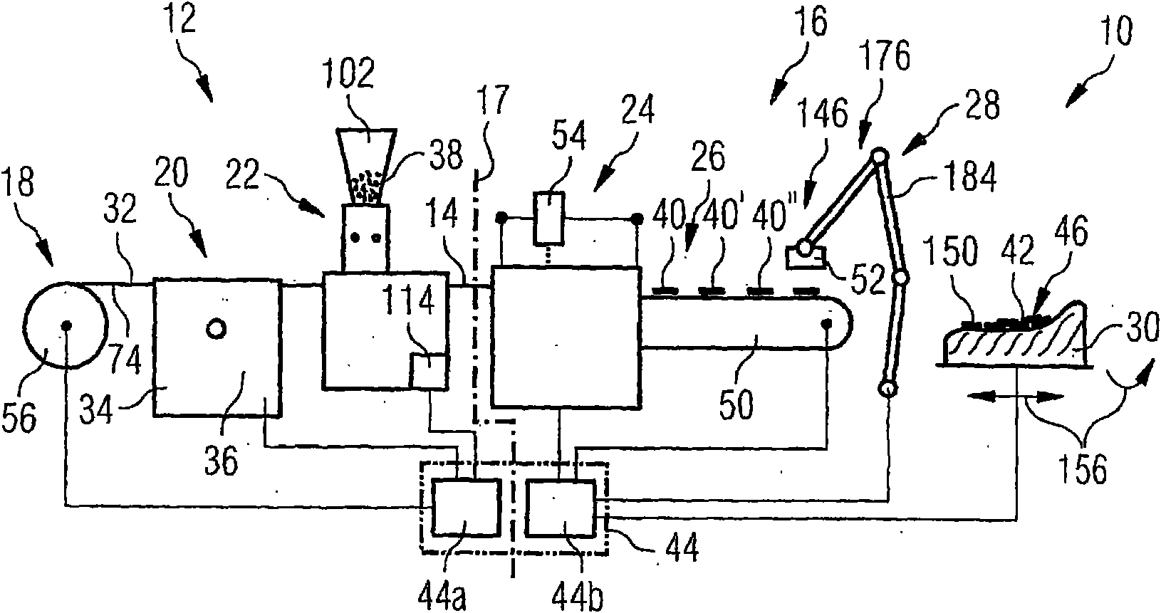 Spreading device for spreading out fibre filament bundles, and spreading method carried out using same