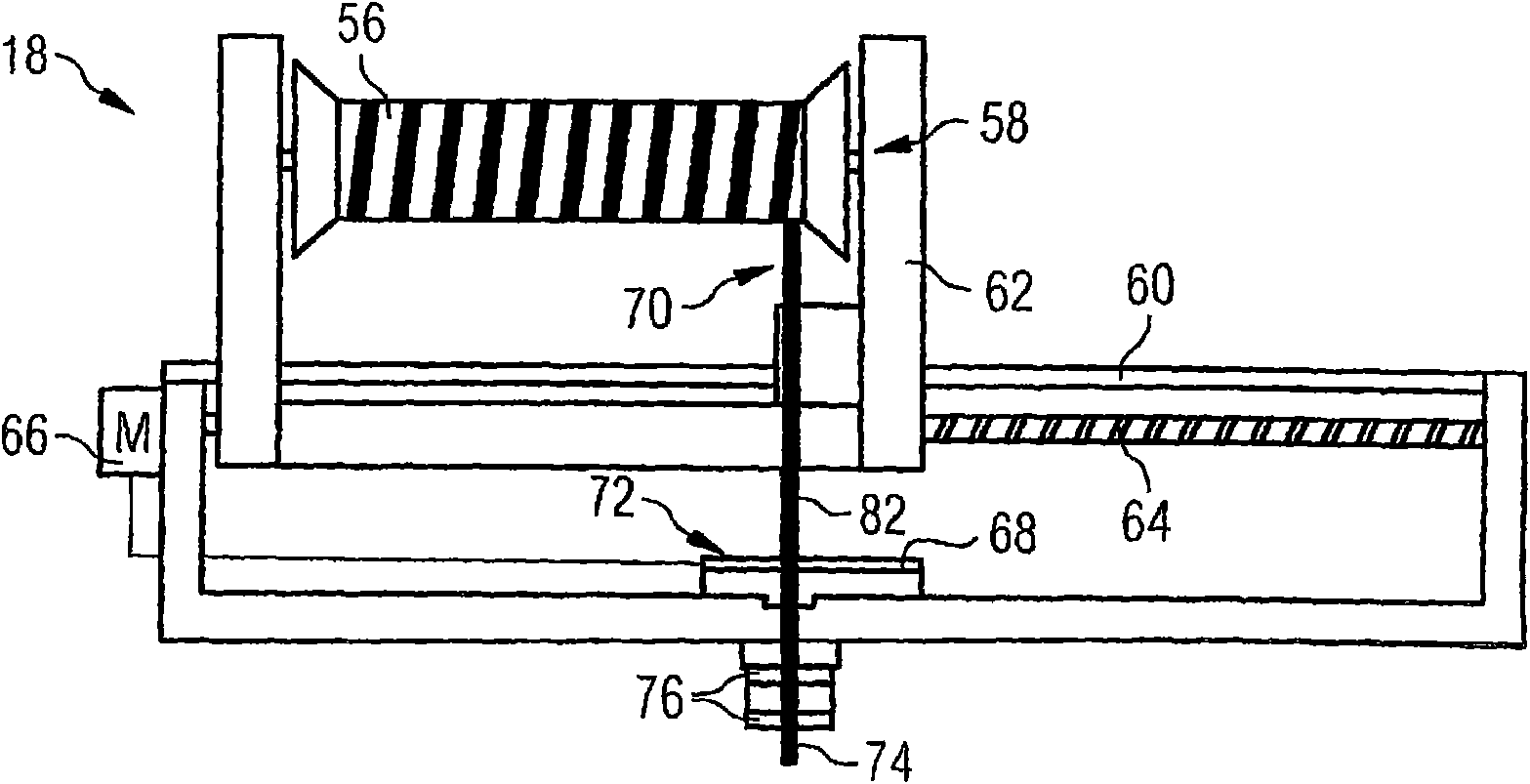 Spreading device for spreading out fibre filament bundles, and spreading method carried out using same