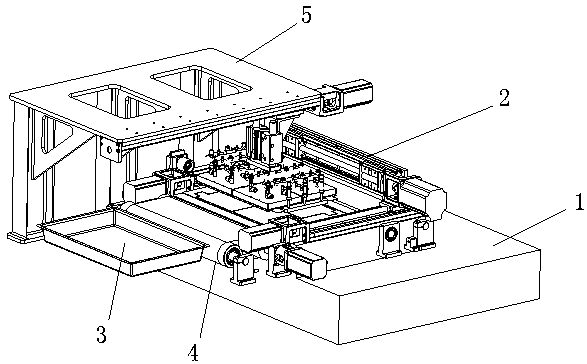 Cutting and receiving system of a laser cutting machine