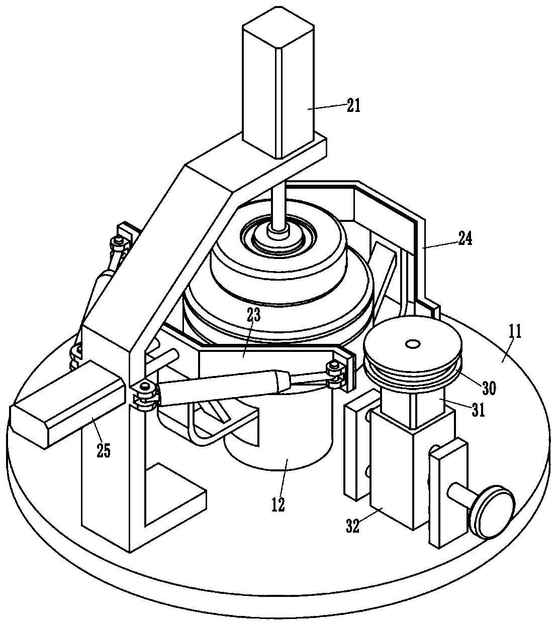 Edge grinding device for outer wall of round glass