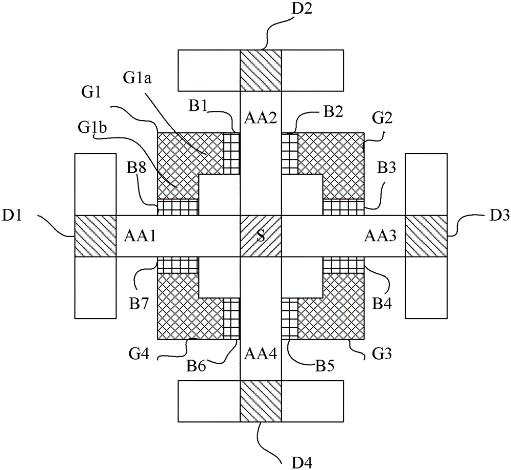 8-bit semiconductor storage unit, manufacturing method and storage unit array thereof