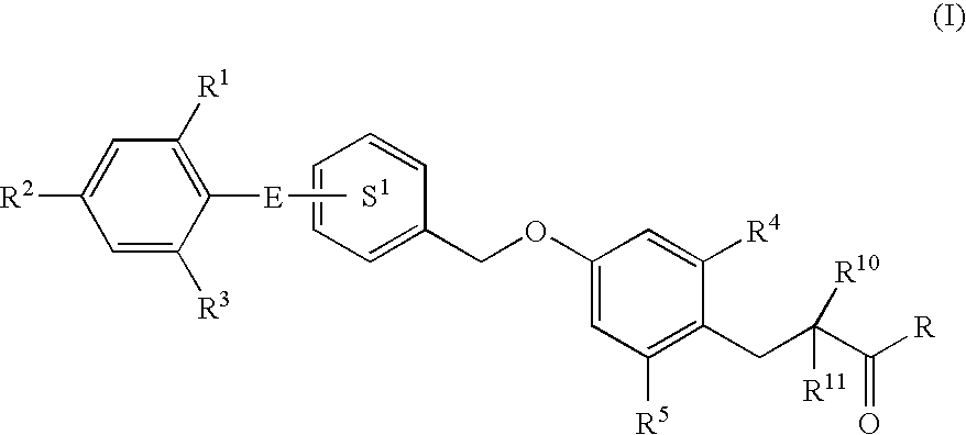 3-(4-benzyloxyphenyl) propanoic acid derivatives