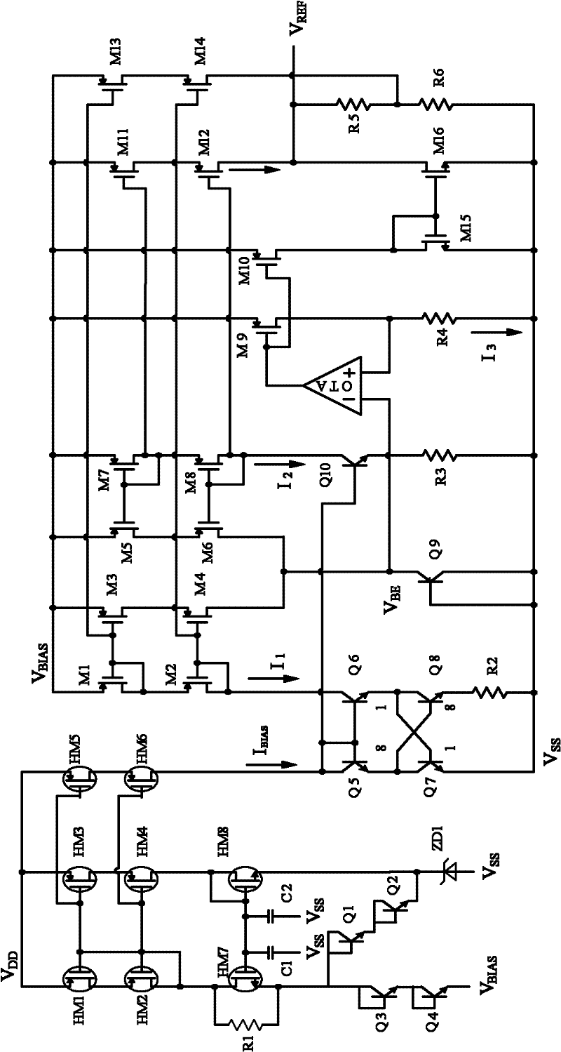 Wide Input Bandgap Voltage Reference with Curvature Compensation