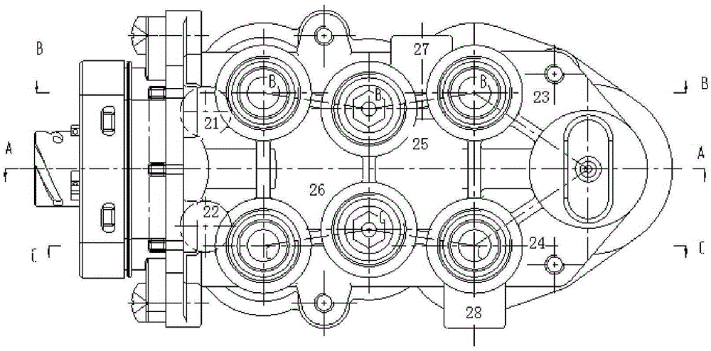 Six-loop protection valve