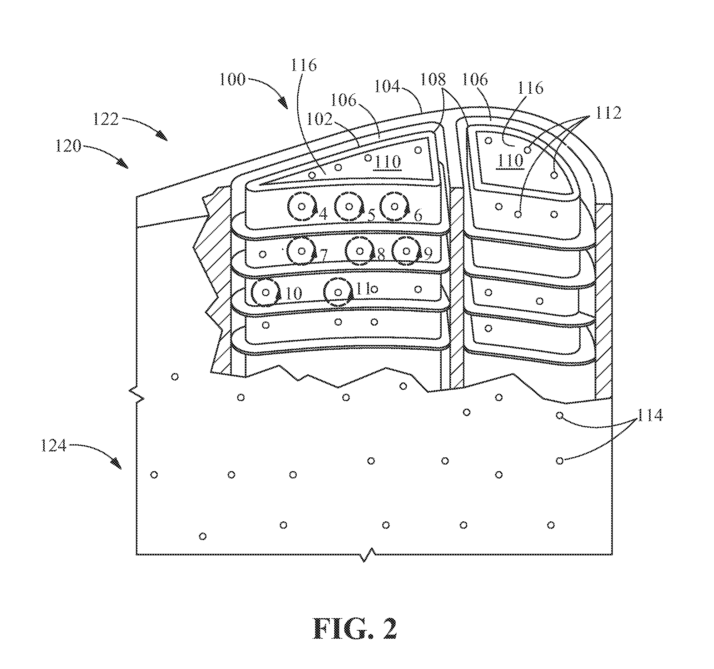 Article and manifold for thermal adjustment of a turbine component