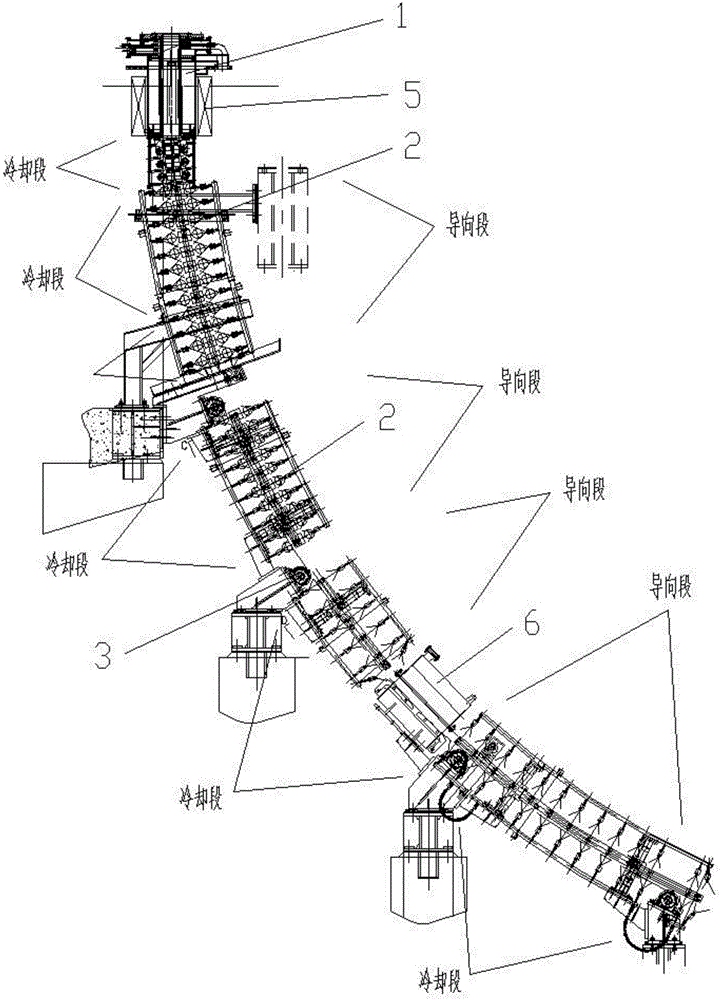 Secondary cooling method and device of high-speed small square billet or small round billet continuous casting machine