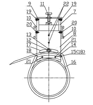 Device for installing externally-clamping probes of portable ultrasonic flow meter