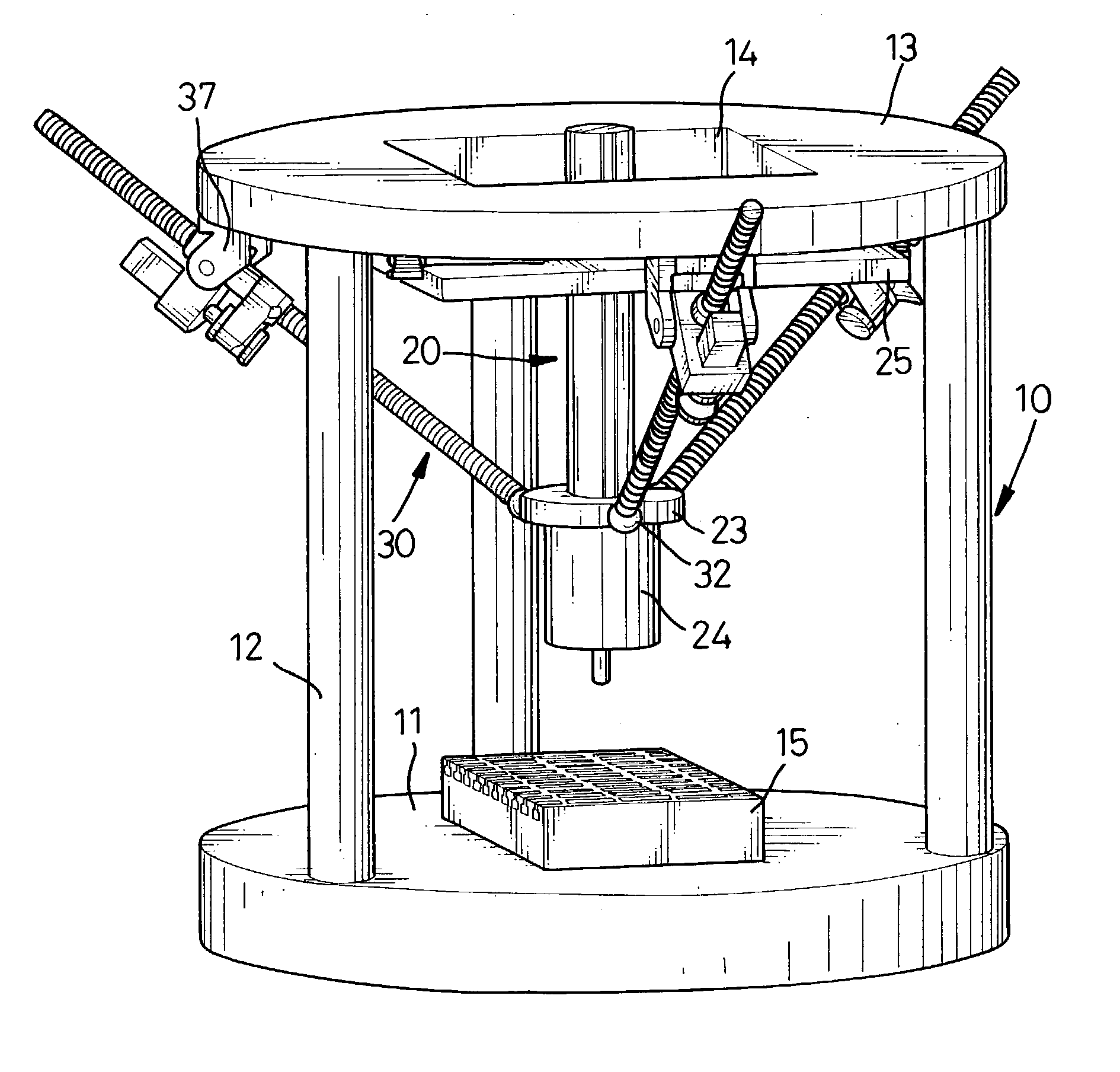 Multi-axis cartesian guided parallel kinematic machine